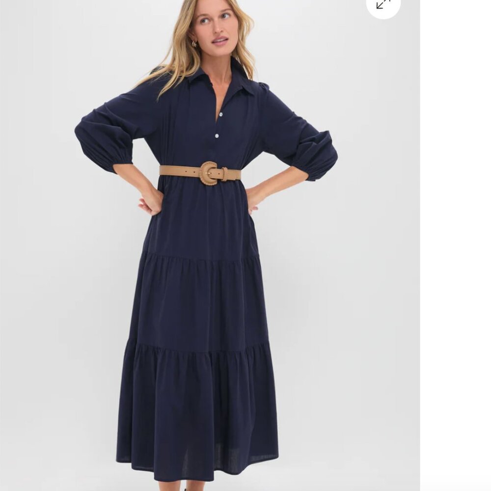 Pomander Place Navy Mabel Maxi Dress-Size L